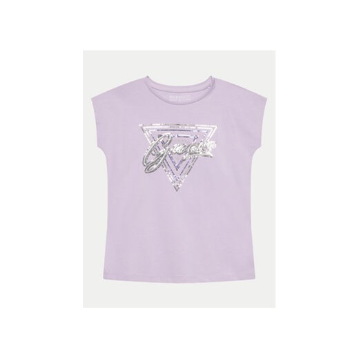 Guess T-Shirt J4GI21 K6YW4 Fioletowy Boxy Fit ze sklepu MODIVO w kategorii Bluzki dziewczęce - zdjęcie 171420725