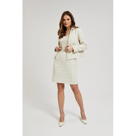 Spódnica Moodo.pl midi beżowa na wiosnę 