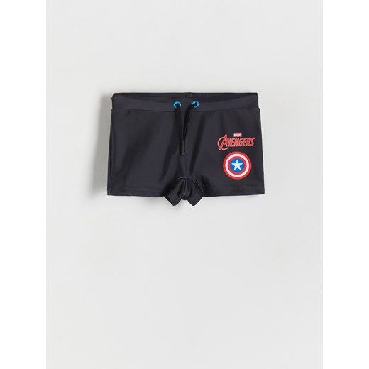 Reserved - Szorty kąpielowe Marvel - czarny ze sklepu Reserved w kategorii Kąpielówki chłopięce - zdjęcie 171425656