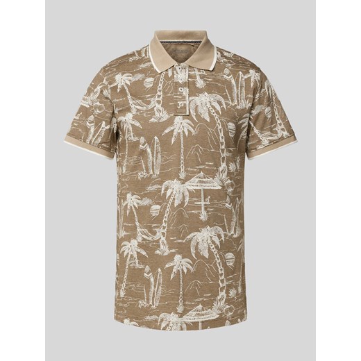 Koszulka polo we wzory na całej powierzchni ze sklepu Peek&Cloppenburg  w kategorii T-shirty męskie - zdjęcie 171426526