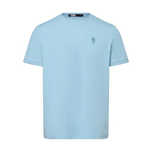 KARL LAGERFELD Koszulka męska Mężczyźni Bawełna jasnoniebieski jednolity ze sklepu vangraaf w kategorii T-shirty męskie - zdjęcie 171428035