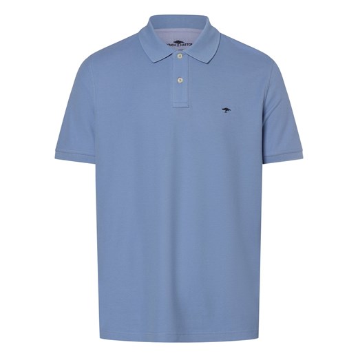 Fynch-Hatton Męska koszulka polo Mężczyźni Bawełna niebieski jednolity ze sklepu vangraaf w kategorii T-shirty męskie - zdjęcie 171428055