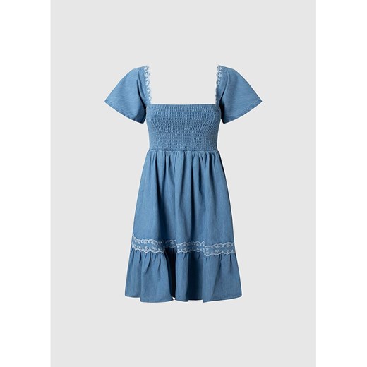 Pepe Jeans Sukienka dżinsowa w kolorze niebieskim ze sklepu Limango Polska w kategorii Sukienki - zdjęcie 171432275