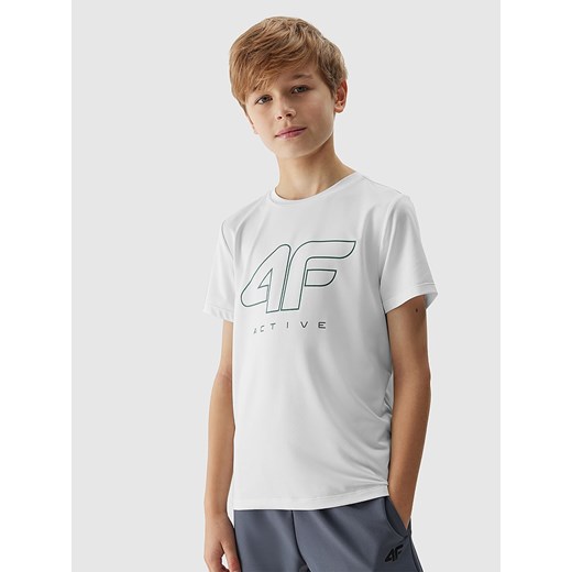 4F Koszulka sportowa w kolorze białym ze sklepu Limango Polska w kategorii T-shirty chłopięce - zdjęcie 171433017
