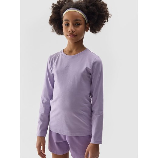 4F Koszulka w kolorze fioletowym ze sklepu Limango Polska w kategorii Bluzki dziewczęce - zdjęcie 171433075