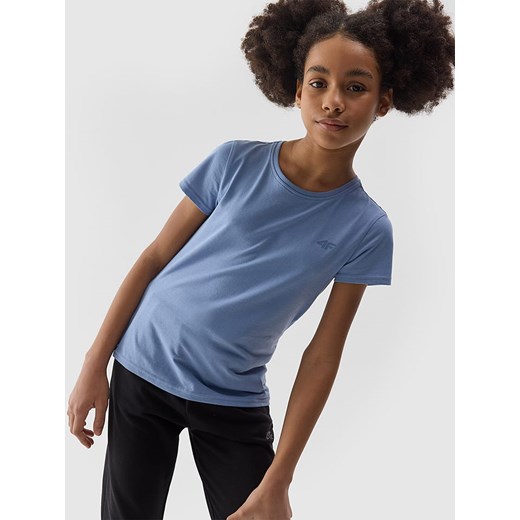 4F Koszulka w kolorze błękitnym ze sklepu Limango Polska w kategorii Bluzki dziewczęce - zdjęcie 171433189