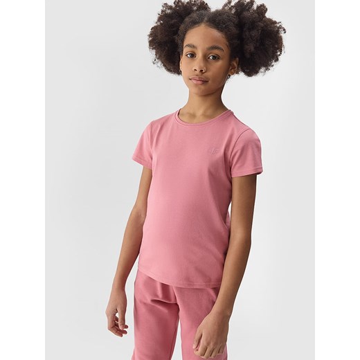4F Koszulka w kolorze różowym ze sklepu Limango Polska w kategorii Bluzki dziewczęce - zdjęcie 171433207