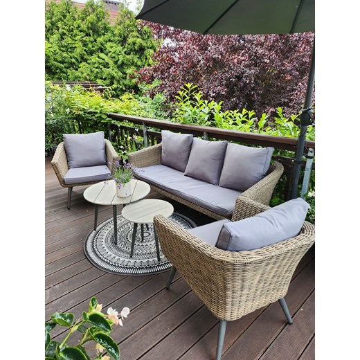 Nowoczesne meble z technorattanu ANTICO sofa 3 osobowa ze sklepu Bello Giardino w kategorii Zestawy mebli ogrodowych - zdjęcie 171433948