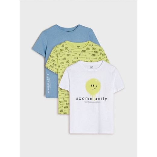 Sinsay - Koszulki 3 pack - żółty ze sklepu Sinsay w kategorii T-shirty chłopięce - zdjęcie 171434857