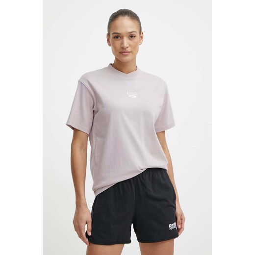 Reebok Classic t-shirt bawełniany Archive Essentials damski kolor różowy 100076223 ze sklepu ANSWEAR.com w kategorii Bluzki damskie - zdjęcie 171435847