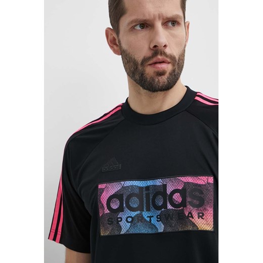 adidas t-shirt TIRO męski kolor czarny z aplikacją IP3781 ze sklepu ANSWEAR.com w kategorii T-shirty męskie - zdjęcie 171435867