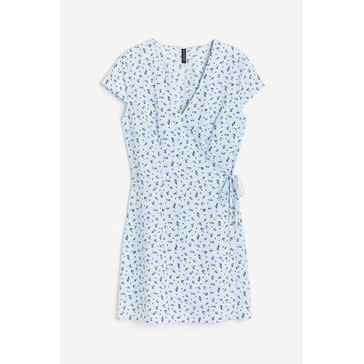 H & M - Kopertowa sukienka z krepy - Niebieski ze sklepu H&M w kategorii Sukienki - zdjęcie 171438125