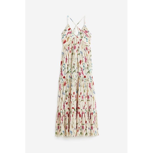 H & M - Długa sukienka plisowana - Biały ze sklepu H&M w kategorii Sukienki - zdjęcie 171438128