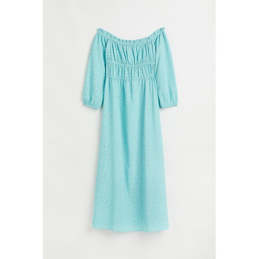 H & M - Sukienka z odkrytymi ramionami - Turkusowy ze sklepu H&M w kategorii Sukienki - zdjęcie 171438328