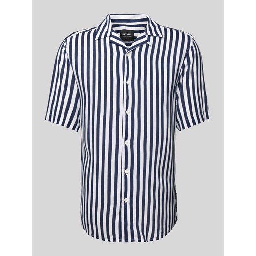 Koszula casualowa z wiskozy z kołnierzem z połami model ‘WAYNE’ ze sklepu Peek&Cloppenburg  w kategorii Koszule męskie - zdjęcie 171438498