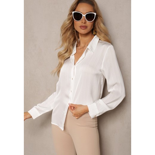 Biała Klasyczna Koszula z Guzikami Pianelle ze sklepu Renee odzież w kategorii Koszule damskie - zdjęcie 171438838