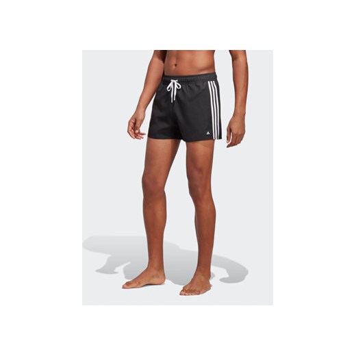 adidas Szorty kąpielowe 3-Stripes CLX Swim Shorts HT4367 Czarny Regular Fit ze sklepu MODIVO w kategorii Kąpielówki - zdjęcie 171442316