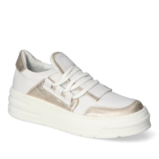 Sneakersy Lewski 3468 Białe groch/Złoty ze sklepu Arturo-obuwie w kategorii Buty sportowe damskie - zdjęcie 171444038