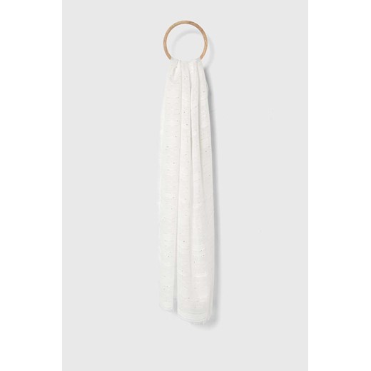 Morgan szal damski kolor biały gładki ze sklepu ANSWEAR.com w kategorii Szaliki i chusty damskie - zdjęcie 171444895