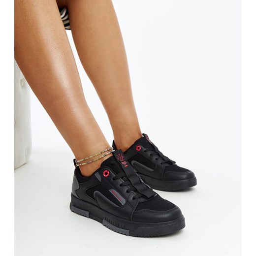 Czarno-szare sneakersy damskie CROSS JEANS LL2R4012C ze sklepu gemre w kategorii Buty sportowe damskie - zdjęcie 171445405