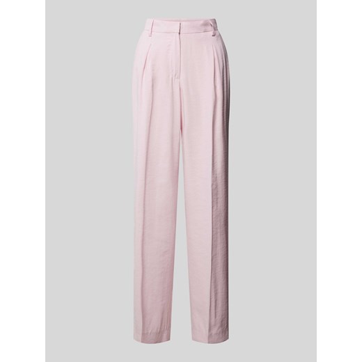 Spodnie materiałowe z szeroką nogawką w kant ze sklepu Peek&Cloppenburg  w kategorii Spodnie damskie - zdjęcie 171447237