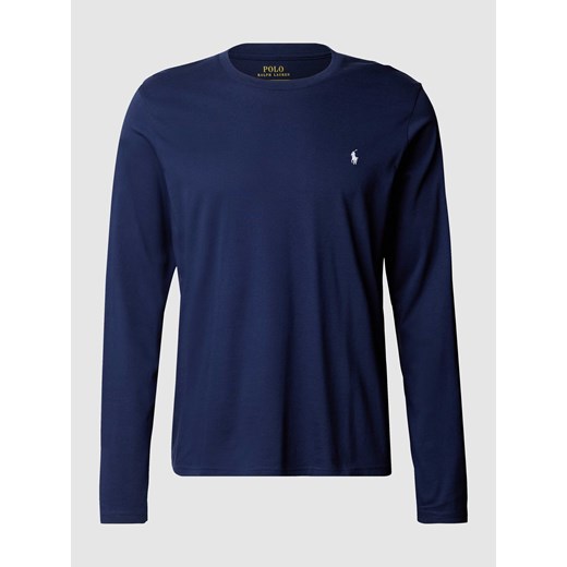 Bluzka z długim rękawem z bawełny z wyhaftowanym logo ze sklepu Peek&Cloppenburg  w kategorii T-shirty męskie - zdjęcie 171447238