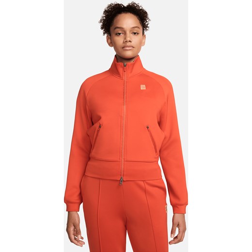 Damska kurtka do tenisa z zamkiem na całej długości NikeCourt - Pomarańczowy Nike XS (EU 32-34) Nike poland