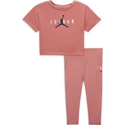Przyjazny środowisku zestaw z legginsami dla niemowląt (12–24 M) Jordan - Różowy ze sklepu Nike poland w kategorii Komplety dziewczęce - zdjęcie 171447607