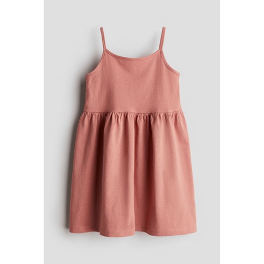 H & M - Sukienka z bawełnianego dżerseju - Pomarańczowy ze sklepu H&M w kategorii Sukienki dziewczęce - zdjęcie 171448077