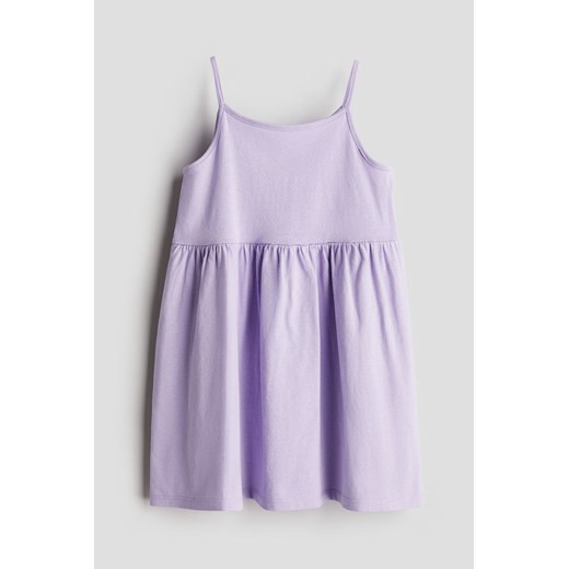 H & M - Sukienka z bawełnianego dżerseju - Fioletowy ze sklepu H&M w kategorii Sukienki dziewczęce - zdjęcie 171448135