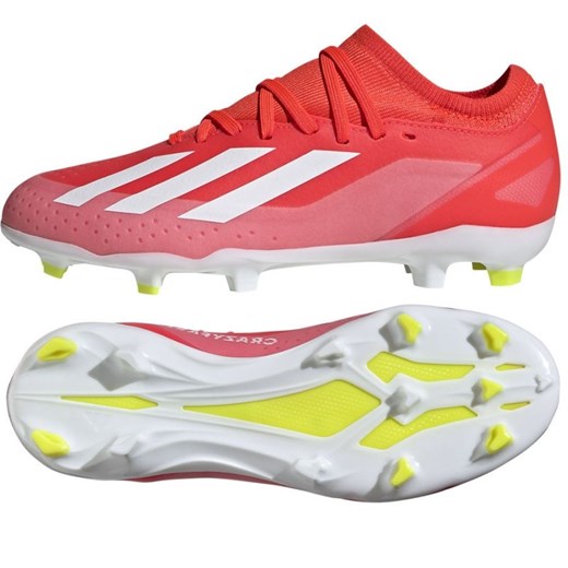 Buty piłkarskie adidas X Crazyfast League Fg Jr IF0693 czerwone ze sklepu ButyModne.pl w kategorii Buty sportowe dziecięce - zdjęcie 171449626