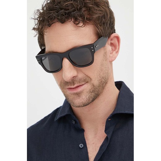 Ray-Ban okulary przeciwsłoneczne MEGA WAYFARER kolor czarny 0RB0840S ze sklepu PRM w kategorii Okulary przeciwsłoneczne męskie - zdjęcie 171450515