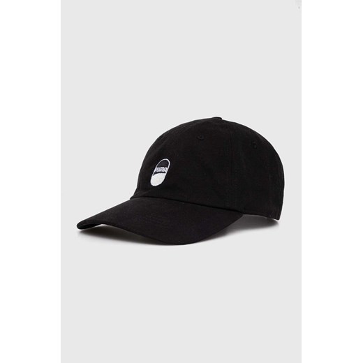 Puma czapka z daszkiem bawełniana Downtown Low Curve Cap kolor czarny z aplikacją 025312 ze sklepu PRM w kategorii Czapki z daszkiem damskie - zdjęcie 171450617