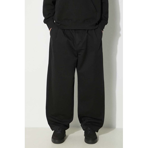 Carhartt WIP spodnie bawełniane Marv Pant kolor czarny proste I033129.8906 ze sklepu PRM w kategorii Spodnie męskie - zdjęcie 171450755