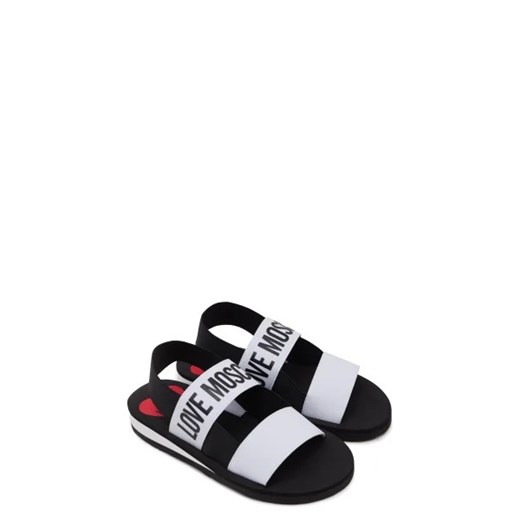 Sandały damskie Love Moschino z tworzywa sztucznego casual płaskie bez zapięcia 