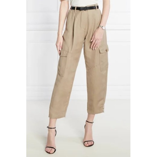 Marella SPORT Spodnie cargo GIADA | Relaxed fit | z dodatkiem lnu 40 Gomez Fashion Store