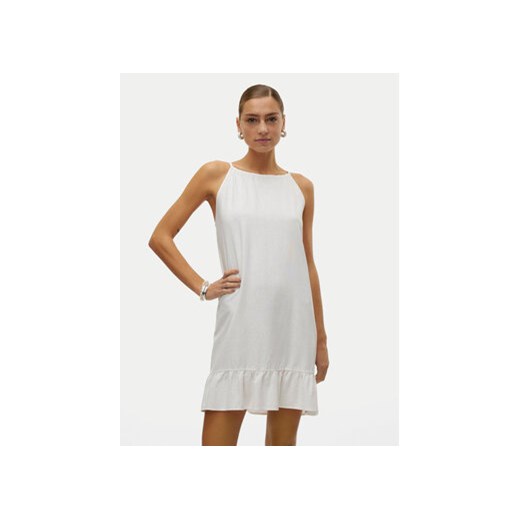 Vero Moda Sukienka letnia Mymilo 10303634 Biały Regular Fit ze sklepu MODIVO w kategorii Sukienki - zdjęcie 171451905