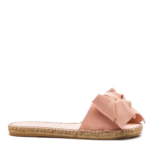 Espadryle Manebi Sandals With Bow W 1.4 J0 Pastel Rose Suede ze sklepu eobuwie.pl w kategorii Klapki damskie - zdjęcie 171452948