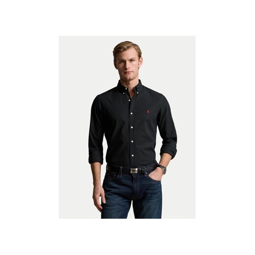 Polo Ralph Lauren Koszula 710928254006 Czarny Slim Fit ze sklepu MODIVO w kategorii Koszule męskie - zdjęcie 171453919