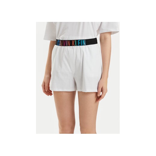Calvin Klein Underwear Szorty piżamowe 000QS7194E Biały Relaxed Fit ze sklepu MODIVO w kategorii Piżamy damskie - zdjęcie 171454095