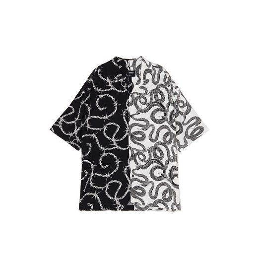 Cropp - Czarno-biała koszula z nadrukiem all over - czarny ze sklepu Cropp w kategorii Koszule męskie - zdjęcie 171454617