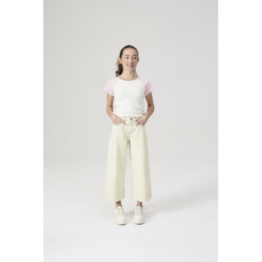 Jeansowe spodnie culotte - ecru - Lincoln&Sharks ze sklepu 5.10.15 w kategorii Spodnie dziewczęce - zdjęcie 171455359