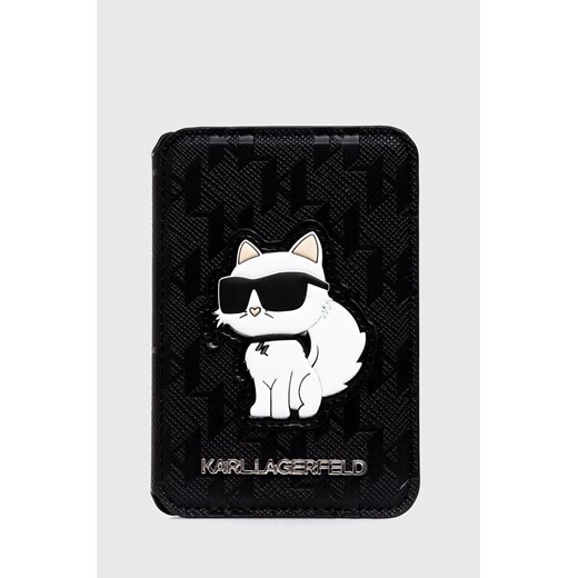 Karl Lagerfeld magnetyczne etui na karty kolor czarny ze sklepu ANSWEAR.com w kategorii Etui - zdjęcie 171455876