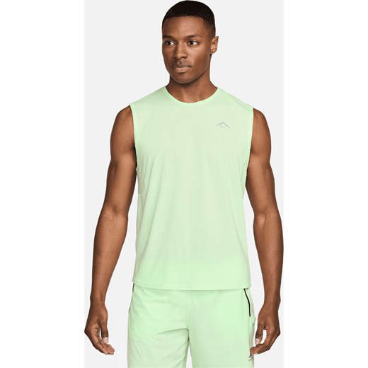 Męska koszulka bez rękawów do biegania Dri-FIT Nike Solar Chase - Zieleń Nike XL Nike poland