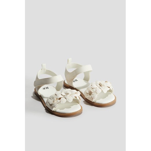 H & M - Sandały z aplikacją - Biały ze sklepu H&M w kategorii Sandały dziecięce - zdjęcie 171459997