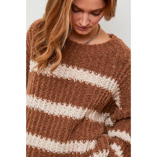 Joséfine Sweter &quot;Andalou&quot; w kolorze karmelowo-kremowym Joséfine M wyprzedaż Limango Polska