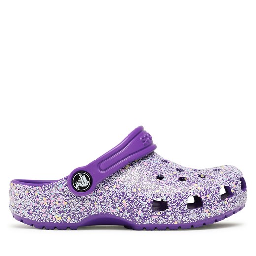 Klapki Crocs Crocs Classic Glitter Clog K 206993 Neon Purple/Multi 573 Crocs 33.5 eobuwie.pl