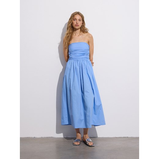 Reserved - Sukienka midi - jasnoniebieski ze sklepu Reserved w kategorii Sukienki - zdjęcie 171462115