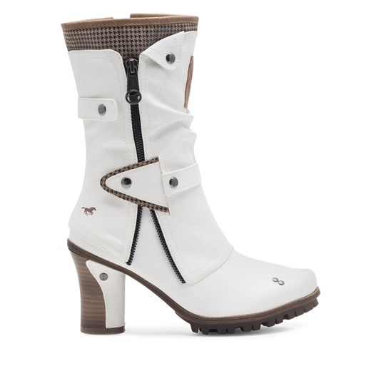 Botki Mustang 1141-606 White Mustang 36 okazyjna cena eobuwie.pl
