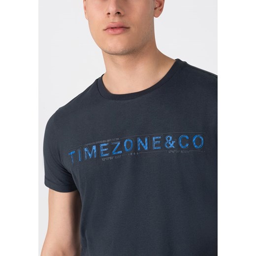 T-shirt męski niebieski Timezone z krótkim rękawem młodzieżowy 